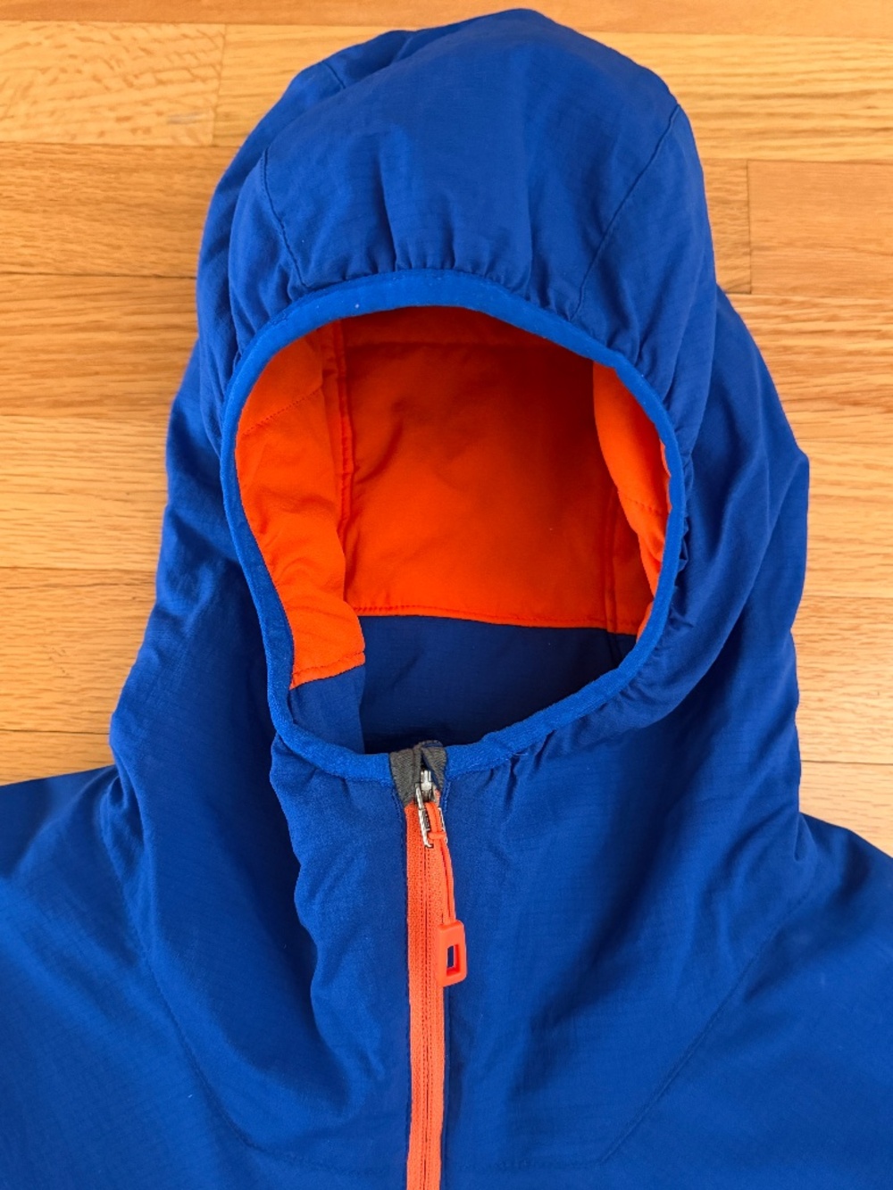 Patagonia Nano Air Light Hoodie Pullover Mens Blue Orange Size Large - Picture 6 of 15